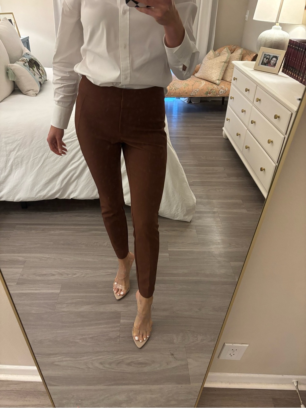 🟤 Lafayette 148 New York Skinny Ankle Pants — Brown